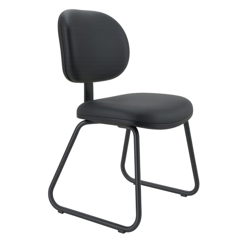 Cadeira Executiva LISA Base Trapézio – Corino Preto – 31030 Araguaia Móveis para Escritório 2