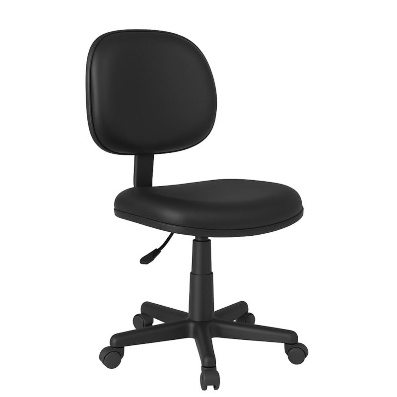 Cadeira Executiva LISA Giratória Sem Braços – Corino Preto – 31000 Araguaia Móveis para Escritório 2