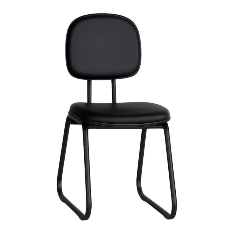 Cadeira Secretária Trapézio – Corino Preto – 31103 Araguaia Móveis para Escritório 2