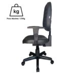 Cadeira Diretorzinha Back System Costurado C/ Braços Reguláveis – Cor Preto 32996 Araguaia Móveis para Escritório 10
