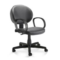 Cadeira Executiva PLUS LISA c/ Braço Corsa – COR PRETO 32966 Araguaia Móveis para Escritório