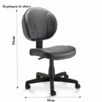 Cadeira Executiva PLUS COSTURADA s/ Braços – CORINO – COR PRETO 32979 Araguaia Móveis para Escritório 7