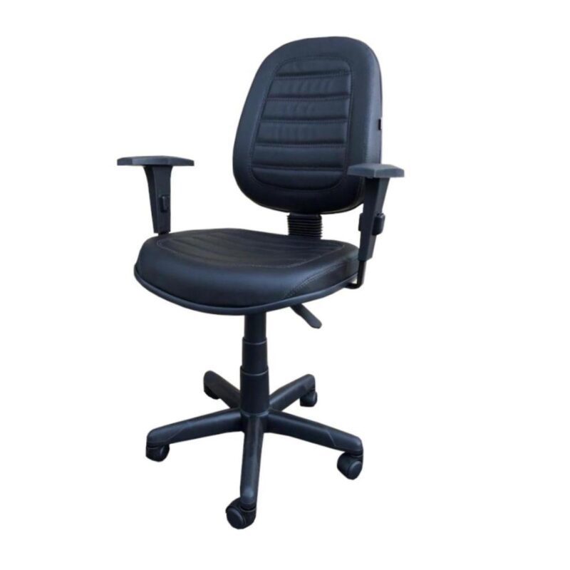 Cadeira Diretorzinha Costurada Giratória c/ Braços Reguláveis 32988 Araguaia Móveis para Escritório 4