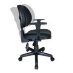 Cadeira Executiva Back System Lisa c/ Braços reguláveis – Cor Preta 31006 Araguaia Móveis para Escritório 7