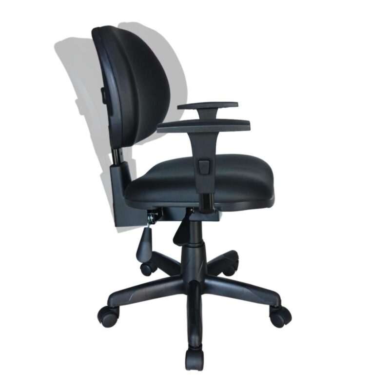 Cadeira Executiva Back System Lisa c/ Braços reguláveis – Cor Preta 31006 Araguaia Móveis para Escritório 2