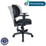 Cadeira Executiva Back System Lisa c/ Braços reguláveis – Cor Preta 31006 Araguaia Móveis para Escritório 10
