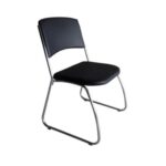 Cadeira Interlocutor Level Cromada – Cor Preto – (EMPILHÁVEL) 32995 Araguaia Móveis para Escritório 7