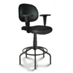 Cadeira Caixa EXECUTIVA LISA com Braços Reguláveis – (Aranha PMD) – Cor Preta – 35003 Araguaia Móveis para Escritório 7