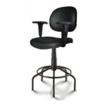Cadeira Caixa EXECUTIVA LISA com Braços Reguláveis – (Aranha PMD) – Cor Preta – 35003 Araguaia Móveis para Escritório 8