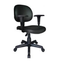 Cadeira Executiva LISA Giratória com Braços Reguláveis Cor Preta – 31003 Araguaia Móveis para Escritório