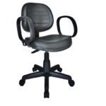 Cadeira Executiva COSTURADA Giratória com Braço CORSA Cor Preta – 31004 Araguaia Móveis para Escritório 10