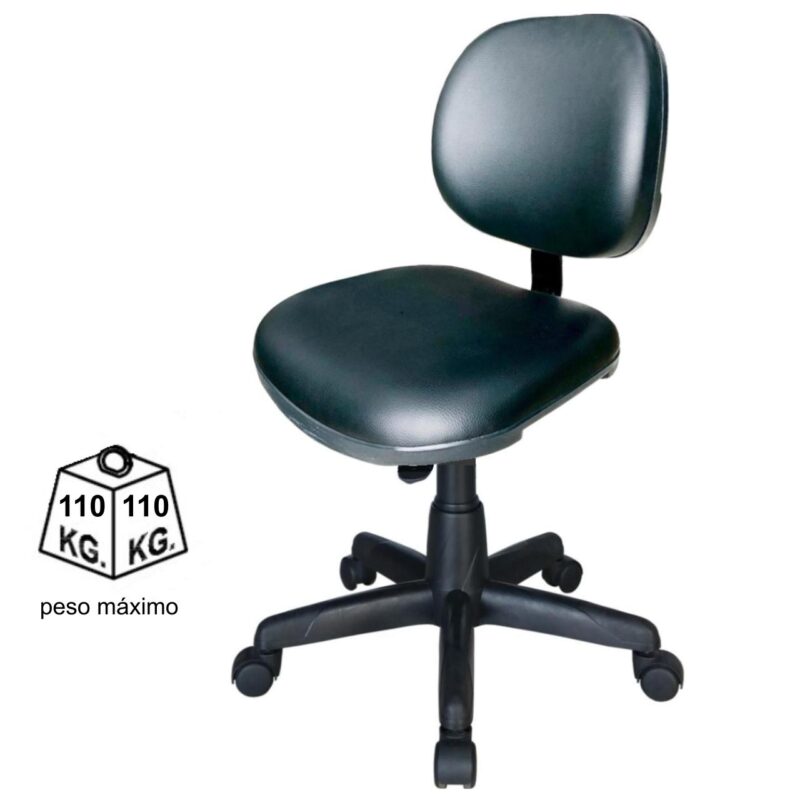 Cadeira Executiva LISA Giratória SEM BRAÇOS Cor Preta – 31000 Araguaia Móveis para Escritório 5