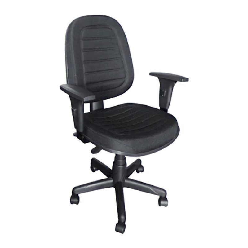 Cadeira Diretorzinha Back System Costurado C/ Braços Reguláveis – Cor Preto 32996 Araguaia Móveis para Escritório 3