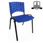 Kit 10 Cadeiras Plásticas 04 pés – COR AZUL – 24003 Araguaia Móveis para Escritório 8