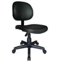 Cadeira Executiva LISA Giratória SEM BRAÇOS Cor Preta – 31000 Araguaia Móveis para Escritório