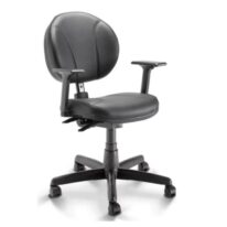 Cadeira Executiva BACK SYSTEM OPERATIVA c/ Braços Reguláveis – CORINO PRETO 32987 Araguaia Móveis para Escritório