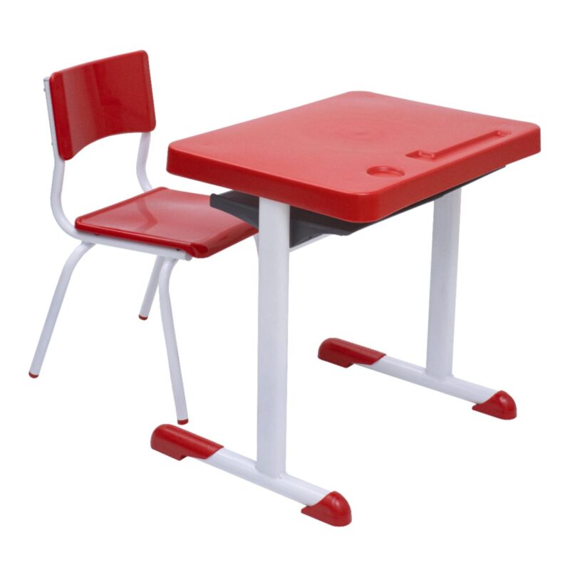 Kit Escolar Individual – (Mesa e Cadeira) – INFANTIL 03 a 06 Anos COR VERMELHO – 41090 Araguaia Móveis para Escritório 5