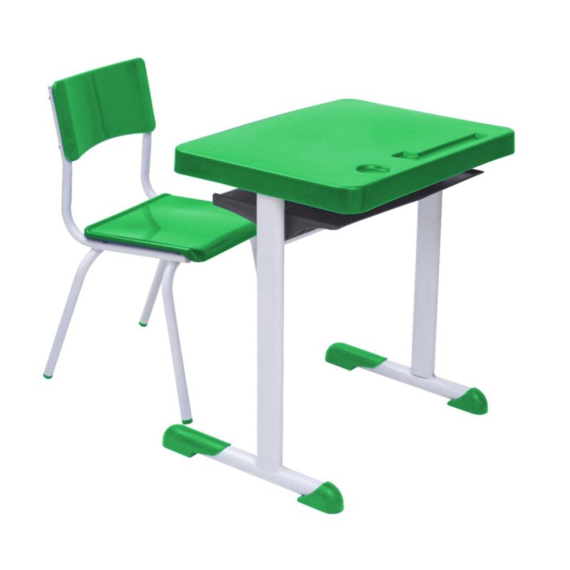 Kit Escolar Individual VERDE – (Mesa e Cadeira) – JUVENIL 06 a 09 Anos COR VERDE – 41084 Araguaia Móveis para Escritório 3