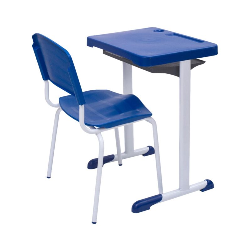 Kit Escolar Individual AZUL – (Mesa e Cadeira) – ADULTO – – COR AZUL – 40081 Araguaia Móveis para Escritório 4