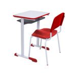 Kit Escolar Individual VERMELHO – (Mesa e Cadeira) – ADULTO – MADEIRA – COR VERMELHO – 40096 Araguaia Móveis para Escritório 7