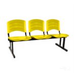 Cadeira Longarina PLÁSTICA 03 Lugares – Cor Amarelo 33025 Araguaia Móveis para Escritório 8