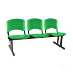 Cadeira Longarina PLÁSTICA 03 Lugares – Cor Verde 33024 Araguaia Móveis para Escritório 9