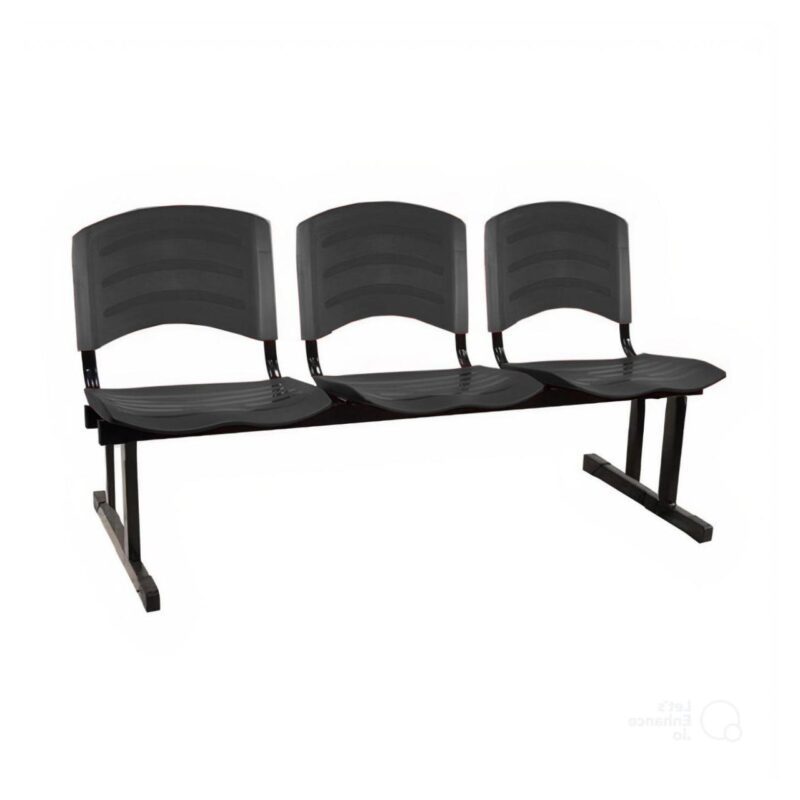 Cadeira Longarina PLÁSTICA 03 Lugares – Cor PRETO 33021 Araguaia Móveis para Escritório 4
