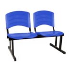 Cadeira Longarina PLÁSTICA 02 Lugares – Cor Azul 33028 Araguaia Móveis para Escritório 9