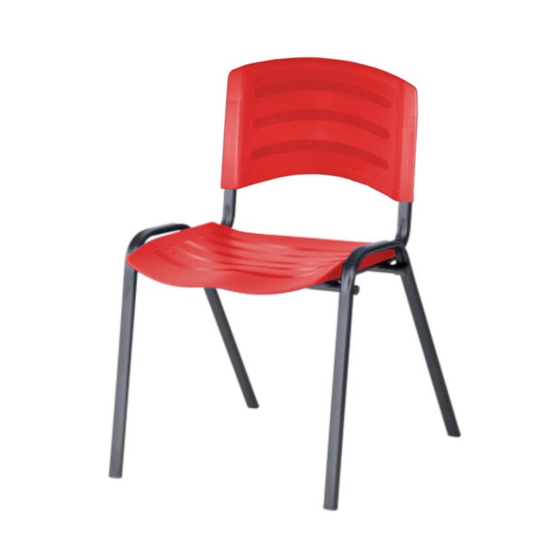 Cadeira Fixa Plástica 04 pés Cor Vermelho (Polipropileno) 31208 Araguaia Móveis para Escritório 5