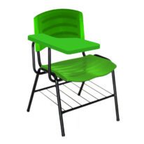 Cadeira Universitária Plástica com Prancheta PLÁSTICA – COR VERDE 34024 Araguaia Móveis para Escritório