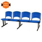 Cadeira Longarina PLASTICA 4 Lugares Cor Azul 33098 Araguaia Móveis para Escritório 8
