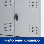 Armário Roupeiro de Aço c/ 12 Portas PEQUENAS – 1,95×0,92×0,40m – SA – CZ/CZ – 14001 Araguaia Móveis para Escritório 11