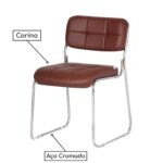 Cadeira Interlocutor Estofada Denver – Cor Café – PMD – 30407 Araguaia Móveis para Escritório 7