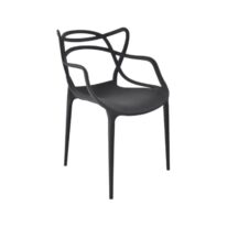 Cadeira Interlocutor OSLO para Escritório ou Jantar – Polipropileno – Cor Preto – 48005 Araguaia Móveis para Escritório