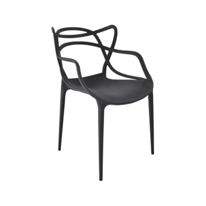 Cadeira Interlocutor OSLO para Escritório ou Jantar – Polipropileno – Cor Preto – 48005 Araguaia Móveis para Escritório 2