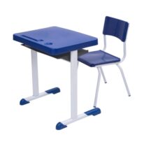 Kit Escolar Individual AZUL – (Mesa e Cadeira) – JUVENIL 06 a 09 Anos 40999 Araguaia Móveis para Escritório