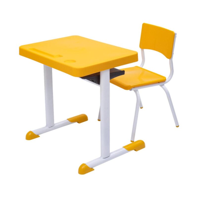 Kit Escolar Individual – (Mesa e Cadeira) – JUVENIL 06 a 09 Anos COR AMARELO – 41083 Araguaia Móveis para Escritório 2
