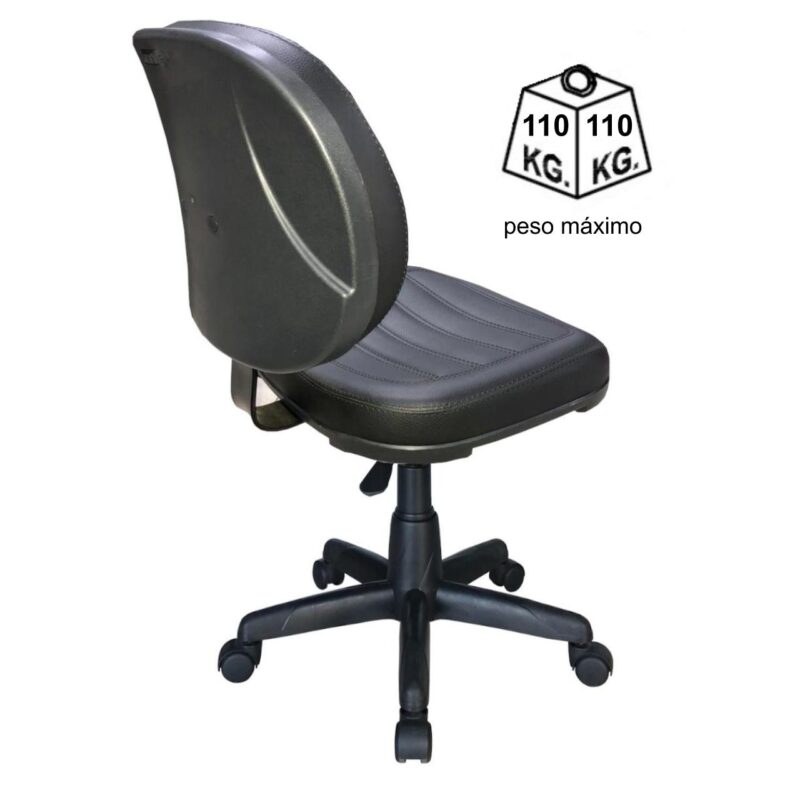 Cadeira Executiva COSTURADA Giratória sem Braços – Cor Preta 31002 Araguaia Móveis para Escritório 5