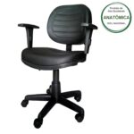 Cadeira Executiva COSTURADA Giratória com Braços Reguláveis Cor Preta – 31005 Araguaia Móveis para Escritório 8