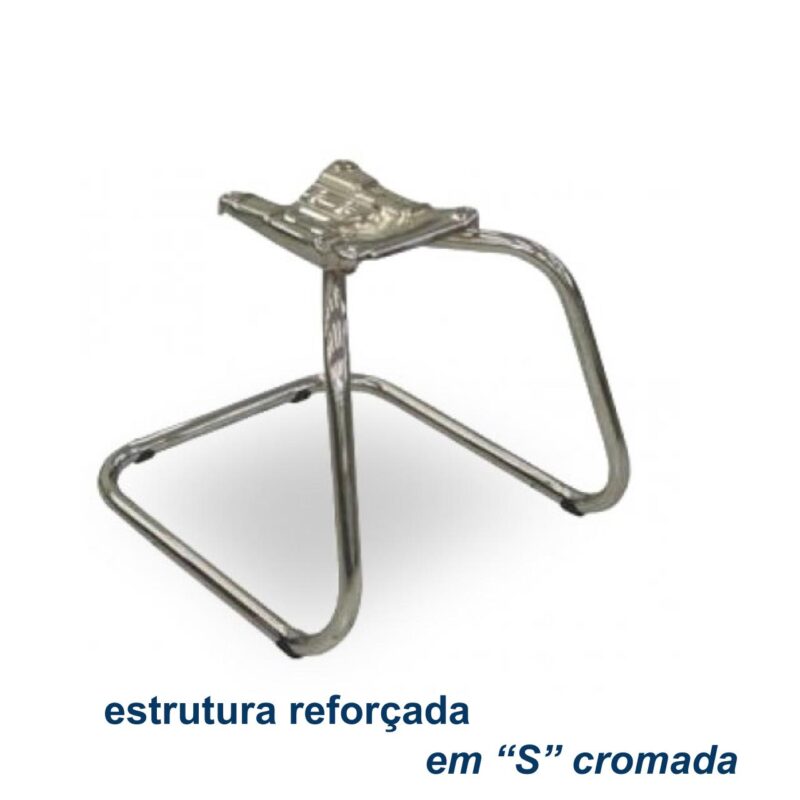 Cadeira Escritório B-ONE Base em “S” CROMADA 31033 Araguaia Móveis para Escritório 5