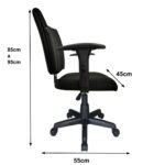 Cadeira B-ONE Giratória com Braços Reguláveis – Cor Preta 31009 Araguaia Móveis para Escritório 8