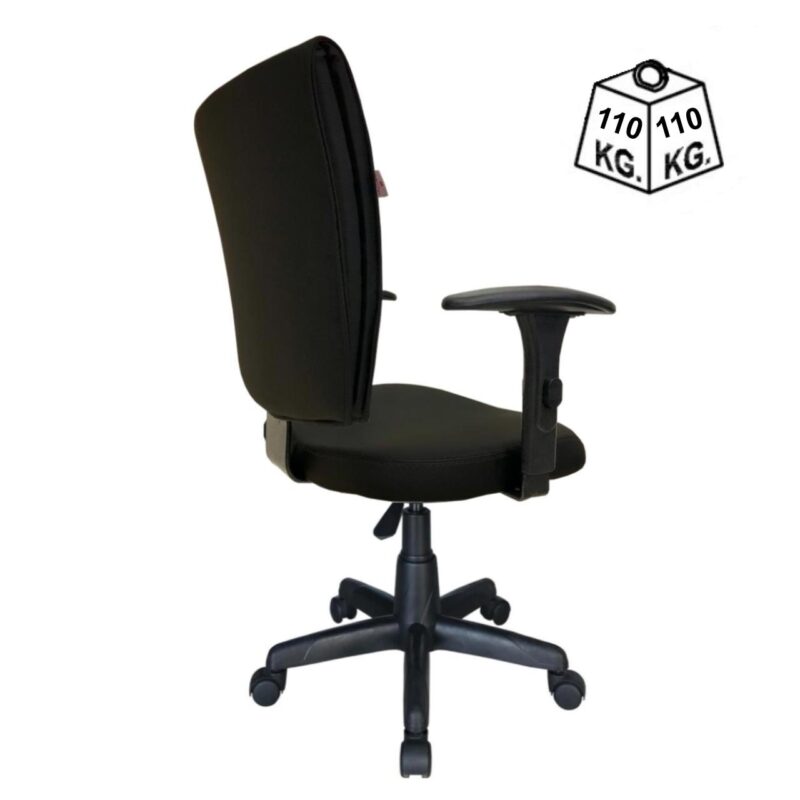 Cadeira B-ONE Giratória com Braços Reguláveis – Cor Preta 31009 Araguaia Móveis para Escritório 4