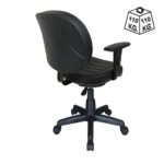 Cadeira Executiva COSTURADA Giratória com Braços Reguláveis Cor Preta – 31005 Araguaia Móveis para Escritório 9