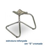 Cadeira Executiva LISA Base em “S” CROMADA – Cor Preta 31015 Araguaia Móveis para Escritório 9