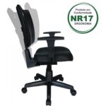 Cadeira B-ONE Back System com Braços Reguláveis – Cor Preta 31010 Araguaia Móveis para Escritório 7