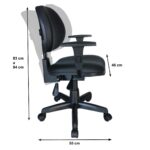 Cadeira Executiva Back System Lisa c/ Braços reguláveis – Cor Preta 31006 Araguaia Móveis para Escritório 8