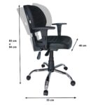 Cadeira Executiva Back System COSTURADA – ARANHA CROMADA – Braços Reguláveis – Cor Preta 31011 Araguaia Móveis para Escritório 8