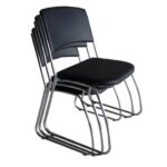Cadeira Interlocutor Level Cromada – Cor Preto – (EMPILHÁVEL) 32995 Araguaia Móveis para Escritório 11