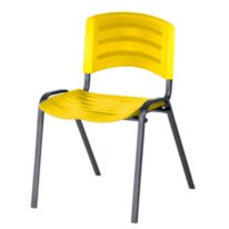 Cadeira Fixa Plástica 04 pés Cor Amarelo (Polipropileno) 31209 Araguaia Móveis para Escritório