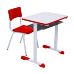 Kit Escolar Individual VERMELHO – (Mesa e Cadeira) – JUVENIL – MADEIRA – COR VERMELHO – 40092 Araguaia Móveis para Escritório 6